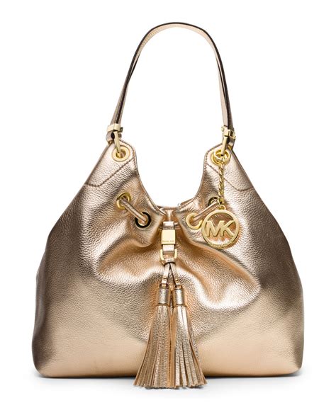 michael kors gold daisy handbag|michael kors gold evening bag.